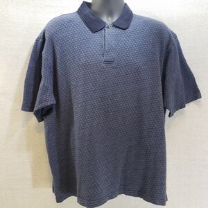 City Casuals by Haggar Men's XL Polo/Golf Shirt Short Sleeves Blue Cotton